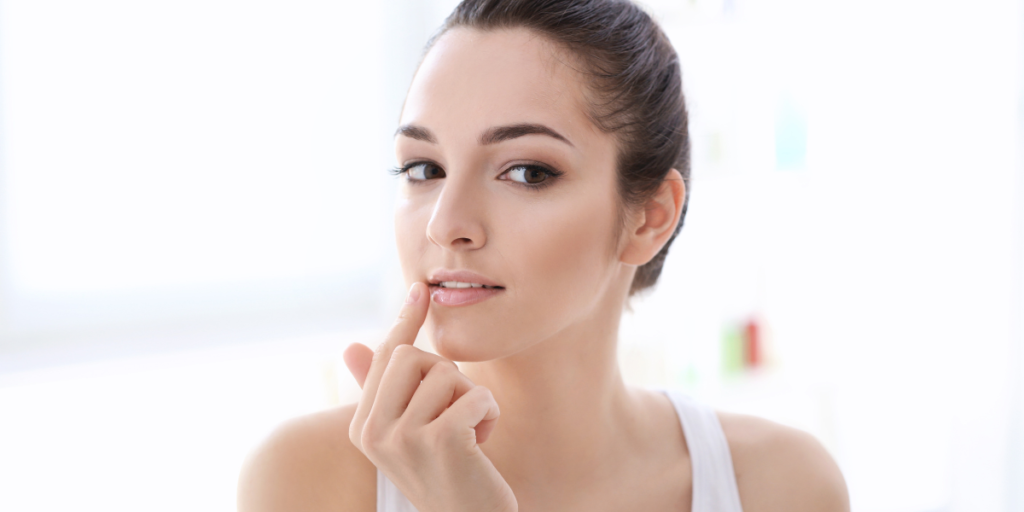 Applying Lip Mask Generously