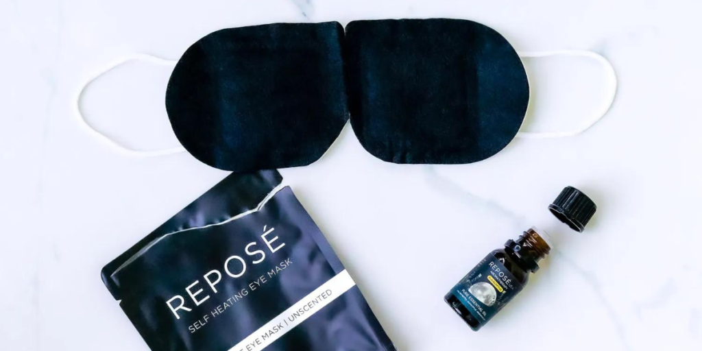 Reposé Self Heating Eye Mask And Essential Oil Bundle